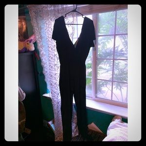 Black low cut jumpsuit